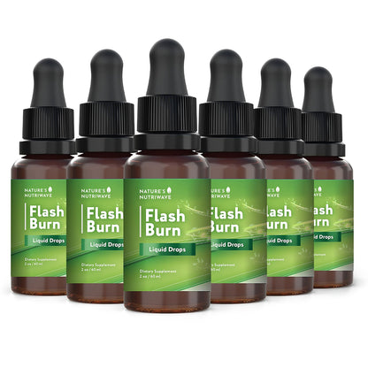 Flash Burn Drops – Maca, Grape Seed & Green Tea – 40mL, 1 Month Supply | Maca, Grape Seed, Green Tea & Ginseng, plant-based liquid | Non-GMO, Gluten-Free, Dairy-Free, Vegetarian