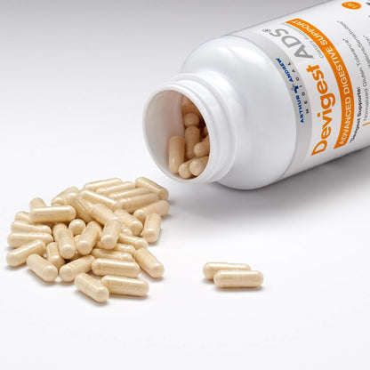Arthur Andrew Medical - Devigest ADS, Advanced Digestive Support, Relief for Lactose Intolerance and Casein Sensitivities, Vegan, Non-GMO, 180 Capsules | Advanced Digestive Support, Relief For Lactose, Gluten, & Dairy Intolerance, & Casein Sensitivities,