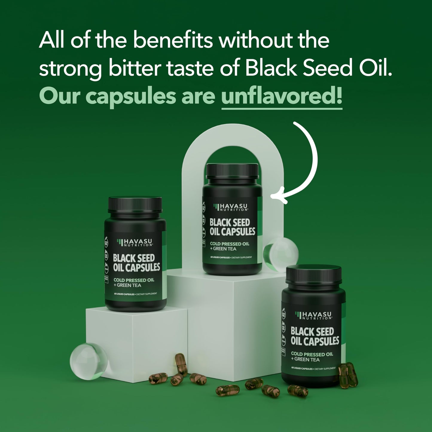 Black Seed Oil Capsules, Vegan, Non-GMO, Cold-Pressed Nigella Sativa, 90ct | 1500mg Per Serving Black Cumin Supplement for Skin Health, Immune Function, and Digestive Health, Unflavored, 30 Servings