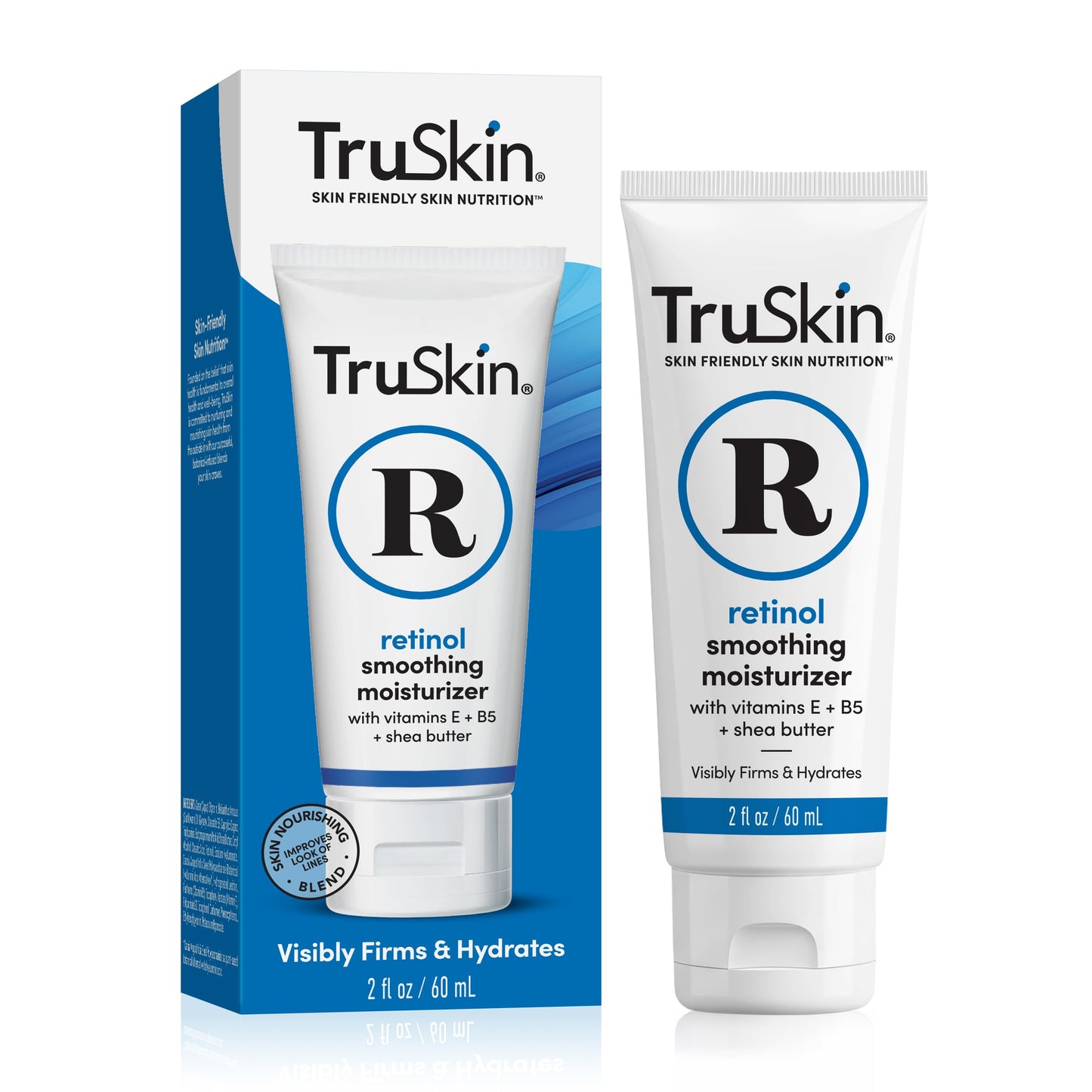 TruSkin Retinol Face Moisturizer with Hyaluronic Acid & Vitamin E, 4 fl oz | Gentle Retinol cream helps visibly smooth fine lines while Hyaluronic Acid and Vitamin E hydrate for firmer-looking skin