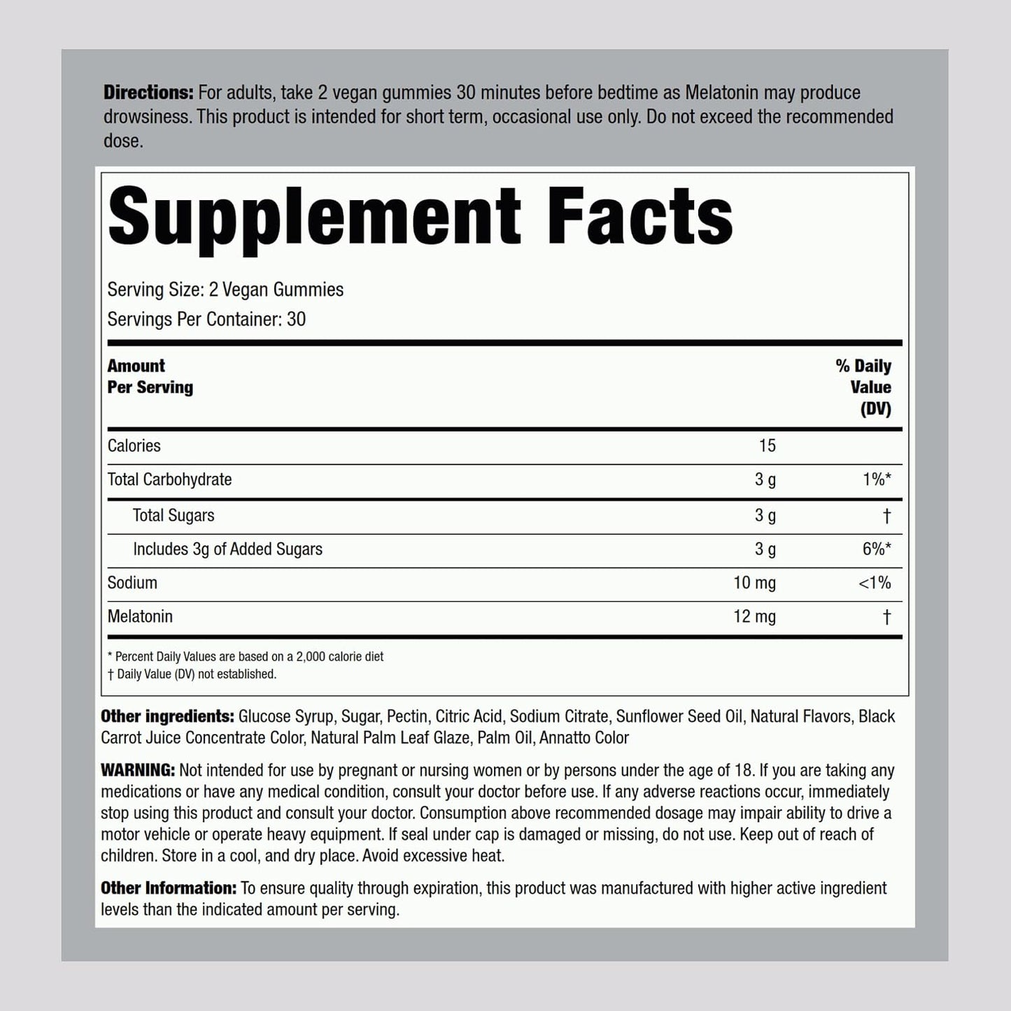 Piping Rock Melatonin Gummies 12mg | 60 Count | Maximum Strength Supplement for Adults | Berry Flavor | Vegan, Non-GMO, Gluten Free