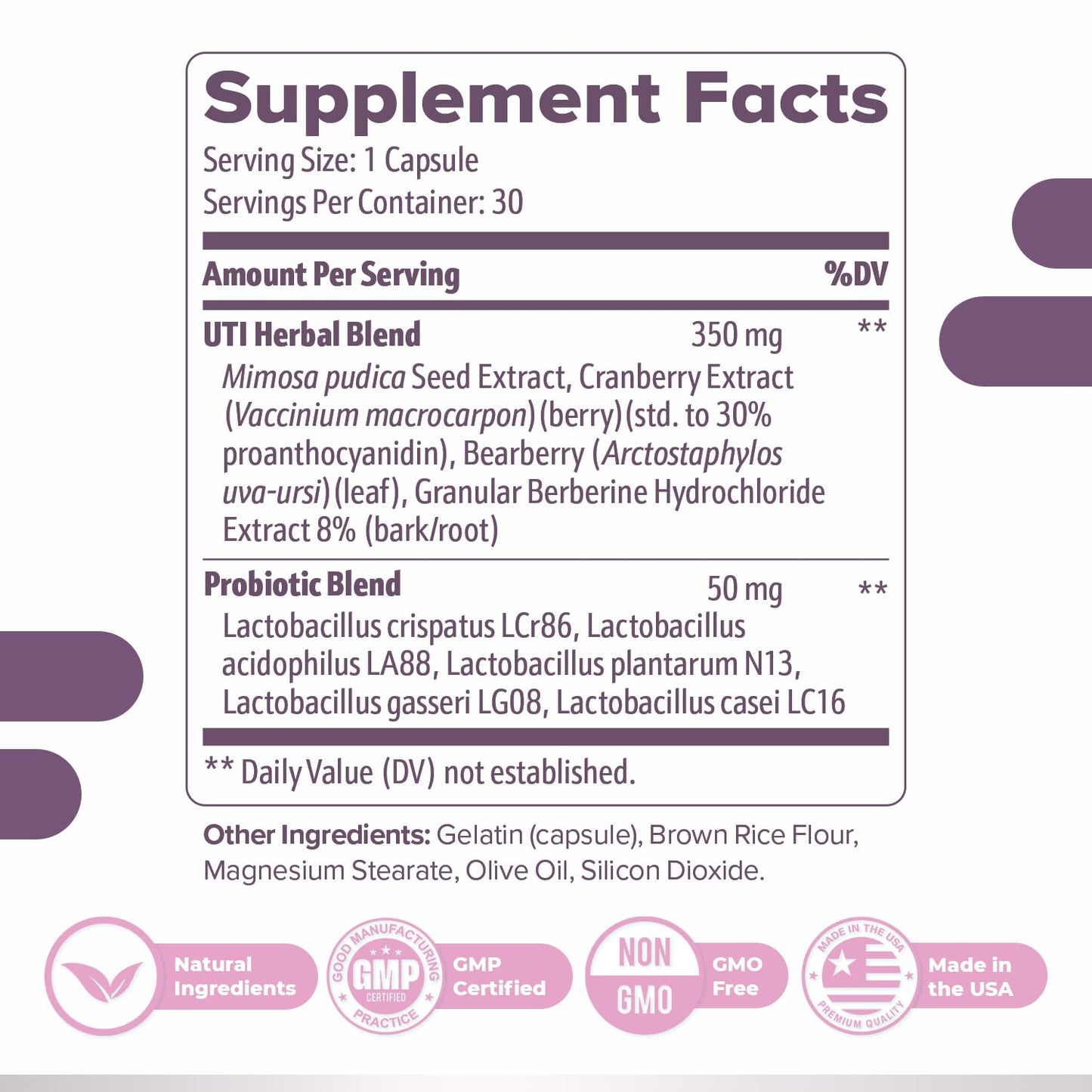 FemiPro – Herb & Probiotic Blend, USA Made – 30 Ct, 1 Month Supply | Herbal & probiotic capsule blend | Non-GMO, Made in USA | Easy-to-swallow daily capsule