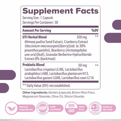 FemiPro – Herb & Probiotic Blend, USA Made – 30 Ct, 1 Month Supply | Herbal & probiotic capsule blend | Non-GMO, Made in USA | Easy-to-swallow daily capsule