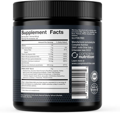 Prime Drive Energy Strawberry Melon Pre Workout Energy Drink Powder, Provides Extreme Energy, Focus and Intensity, Boosts Metabolism 10.2oz (30 Servings)