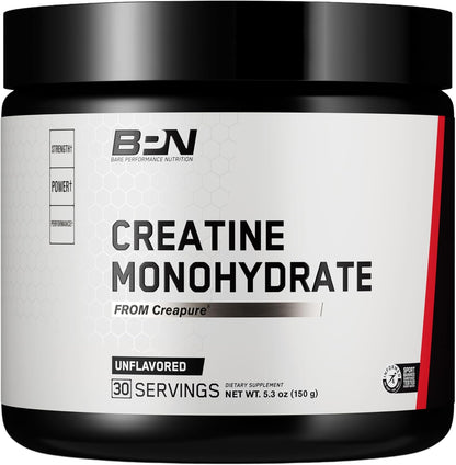 BARE PERFORMANCE NUTRITION BPN Creatine Monohydrate & Whey Vanilla Protein Powder Bundle