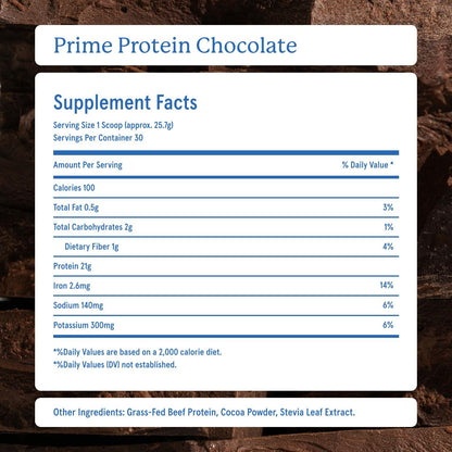 Equip Foods Prime Protein Powder Chocolate & Core Colostrum Powder