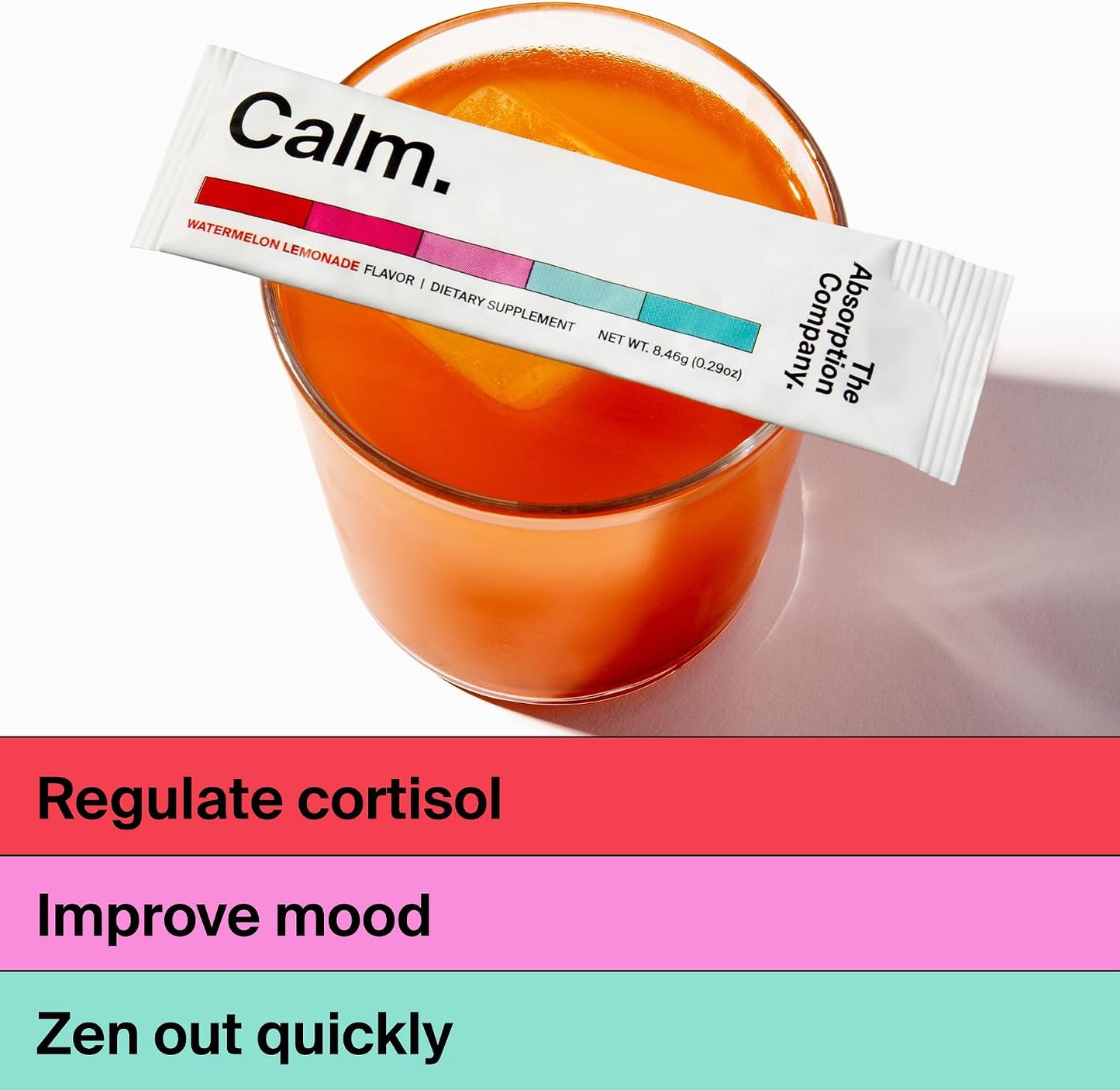 Calm Drink Mix - Supports Cortisol Regulation - Watermelon Lemonade & Electrolyte Powder Packets - Workout Recovery - Mango Lemonade & Sleep Aid Powder - Improve Sleep - Chamomile Lemonade (7 Sticks)