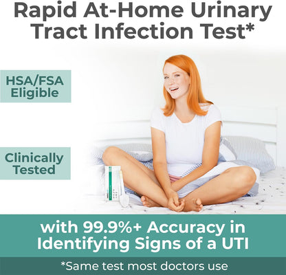 UTI Test Strips for Home Use | Detects 2 Markers of Leukocytes & Nitrites | Accurate Results in 2 Minutes | Urinary Tract Infection Testing Know Why to Guide Your Next Step