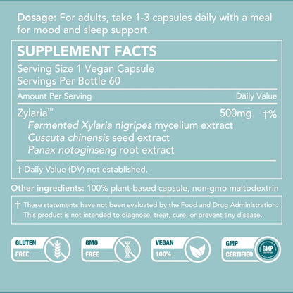 SleepBoost™, formulated with Zylaria™. May Support a Sense of Calm Through Natural Neuro Pathways