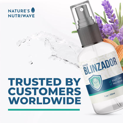 Blinzador Spray – Plant-Based Foot & Nail Formula – 1oz, 1 Month Supply | Topical foot & nail spray, plant-based | Fast-drying & odorless | No-touch daily application