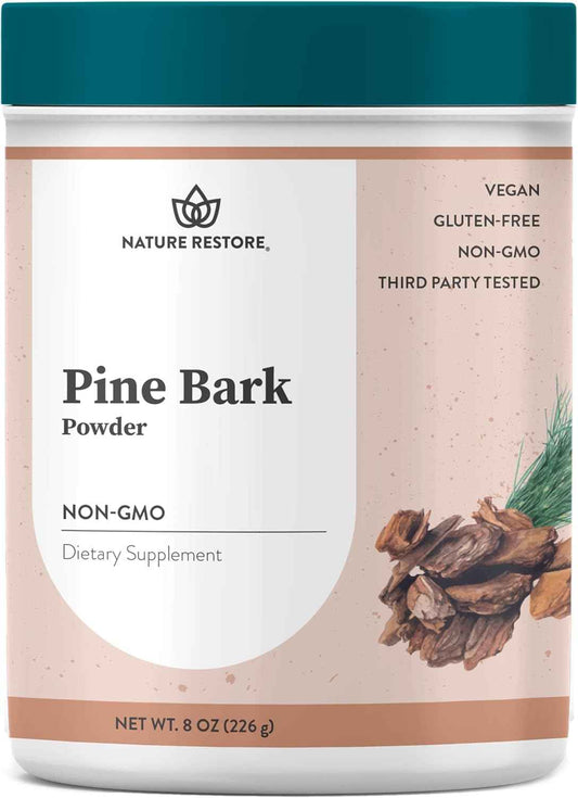 Nature Restore Pine Bark Extract Powder (8 oz). Standardized to 95% Proanthocyanidins (OPC) Antioxidant for Circulation, Nitric Oxide Boost and Joint Support
