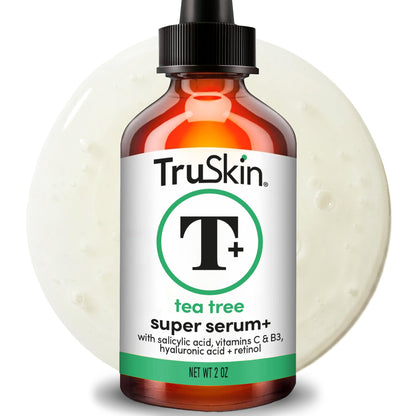 TruSkin Tea Tree Acne Serum with Salicylic Acid & Retinol, 1 fl oz | Helps to clarify acne-prone skin, refine the look of pores & complexion with Tea Tree, Niacinamide, and Vitamin C