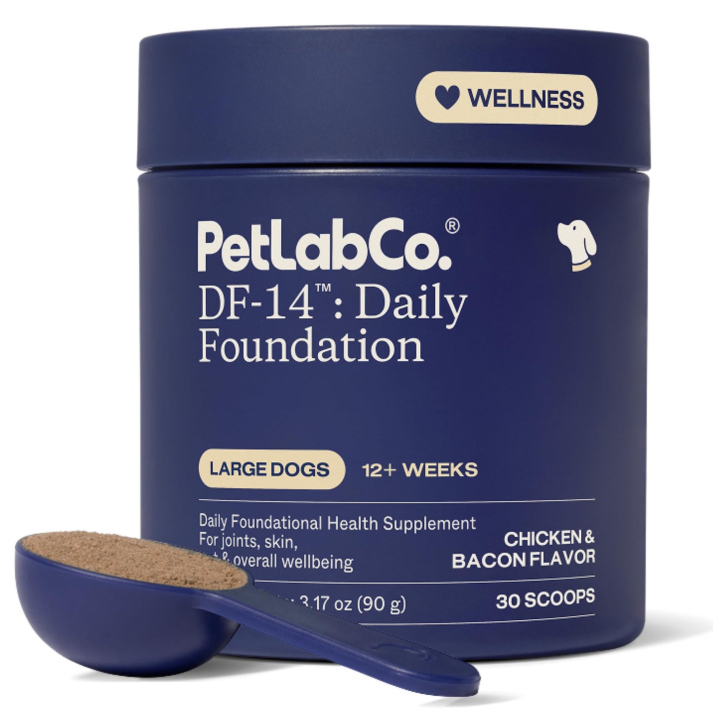 PetLab Co. DF-14 Daily Foundation Supplement for Small Dogs | Gut, Joint, Skin, Immune, Heart and Brain Support, Daily Powder, All Breeds