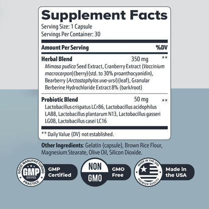 FemiCore – Botanical & Probiotic Capsules – 30 Ct, 1 Month Supply | Botanical & probiotic capsules, clean formula | Non-GMO, Stimulant-Free, GMP-Certified, Made in USA | Daily capsule