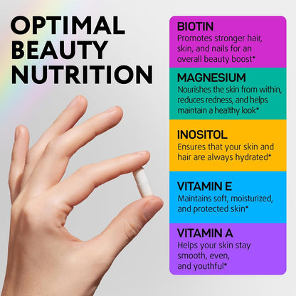 IQ BIOLOGY Ultimate Hair, Skin, & Immunity Support Bundle - Biotin for Hair Growth, Collagen & Keratin for Thinning Hair, Vitamin D3 for Strong Bones, Teeth, and Enhanced Immune Function