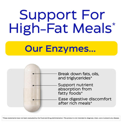 Enzymedica Lypo Gold - Protease, Amylase & Lipase Digestive Enzymes for Women & Men, Enzyme Supplement for Fat Digestion, Gut Health & Gallbladder Support, Helps Gas & Bloating, Gluten Free - 60 Caps