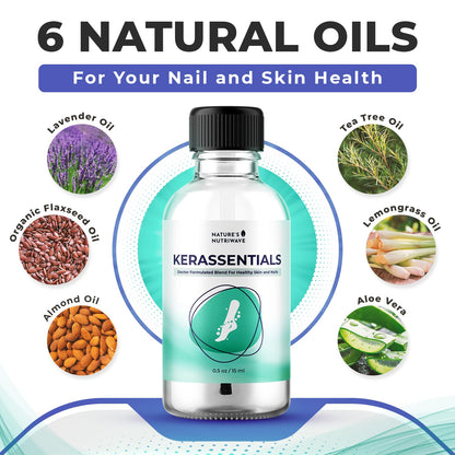 Kerassentials Oil, 8-IN-1 Plant-Based Formula, Natural Ingredients | Made in USA, No Stimulants, Non-GMO – 15ml, 1 Month Supply | Topical oil with an 8-in-1 plant-based blend | Non-GMO, No Stimulants, Made in USA | Applies directly to nails & skin