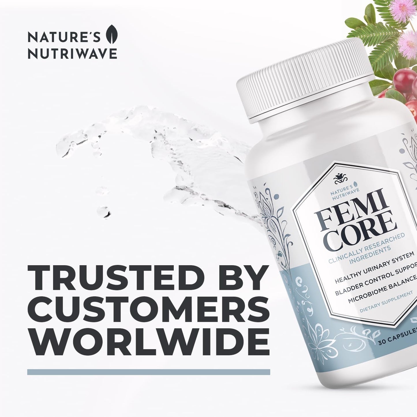 FemiCore – Botanical & Probiotic Capsules – 30 Ct, 1 Month Supply | Botanical & probiotic capsules, clean formula | Non-GMO, Stimulant-Free, GMP-Certified, Made in USA | Daily capsule