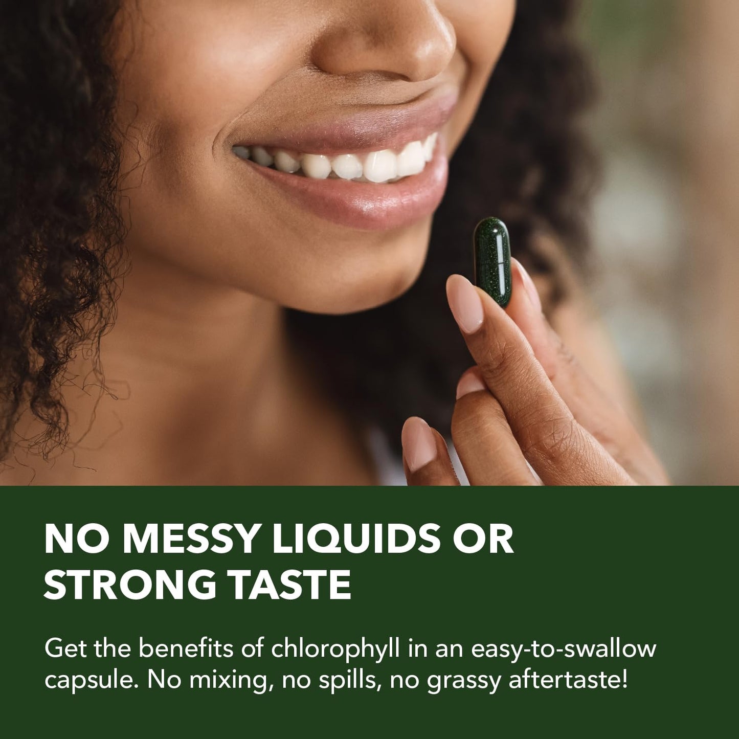 Chlorophyll Pills for Internal Cleanse & Balance, 30 Count, Internal Detox | Skin Health and Body Deodorizing Supplement with Parsley Peppermint & Lemon Extract, Vegan Non-GMO Chlorophyll Capsules