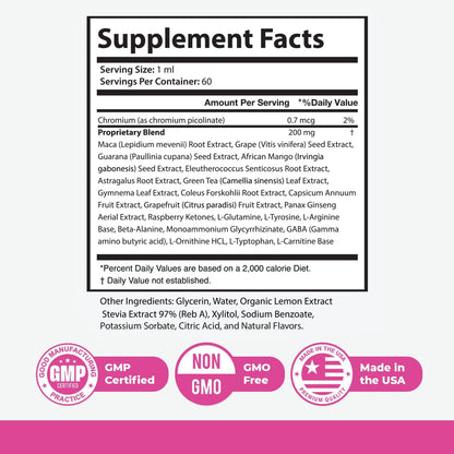 Gelatine Sculpt – Daily Liquid Botanical Supplement with Chromium & Plant Extracts – Clean, Stimulant-Free Formula – Non-GMO, Made in USA, GMP-Certified - 2 fl oz (60 mL), 1 Month Supply