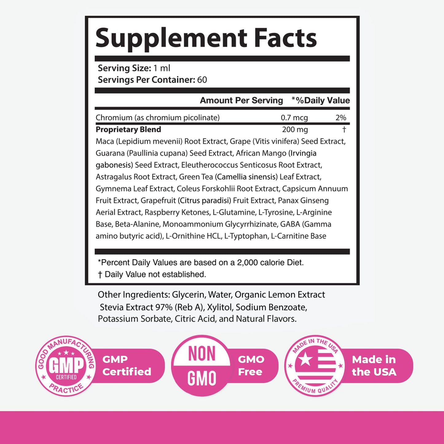 Gelatine Sculpt – Daily Liquid Botanical Supplement with Chromium & Plant Extracts – Clean, Stimulant-Free Formula – Non-GMO, Made in USA, GMP-Certified - 2 fl oz (60 mL), 1 Month Supply