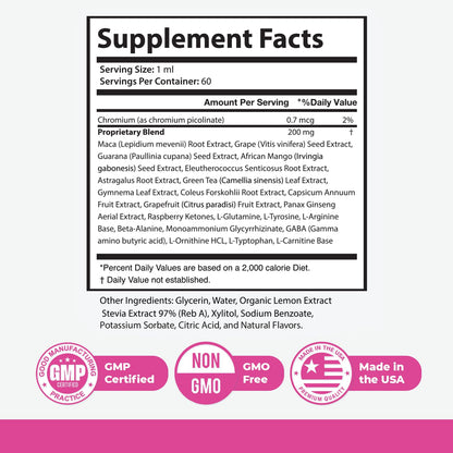 Gelatine Sculpt – Daily Liquid Botanical Supplement with Chromium & Plant Extracts – Clean, Stimulant-Free Formula – Non-GMO, Made in USA, GMP-Certified - 2 fl oz (60 mL), 1 Month Supply