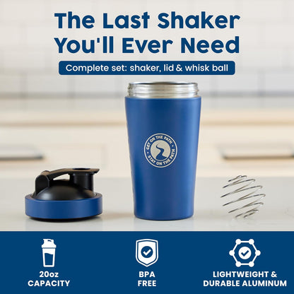 NativePath Dark Blue Aluminum Shaker - 20 oz