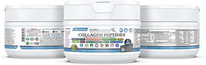 KAPPA NUTRITION Collagen Type I, II, III, 6 Billion Probiotic Acid Resistance, Hyaluronic Acid, Vitamin C, Biotin, Copper and MCT Oil, Beautiful Hair, Nails, & Skin, Collagen Peptides 9 in 1 (11.9oz)