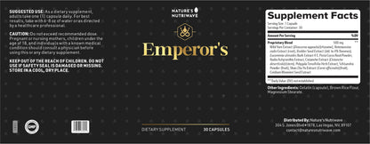 Emperor's Vigor Tonic – Herbal Formula – 60 Capsules, 3 Month Supply | Herbal capsule formula, plant-based blend | Non-GMO, No Stimulants, Made in USA | Easy-to-swallow daily capsule