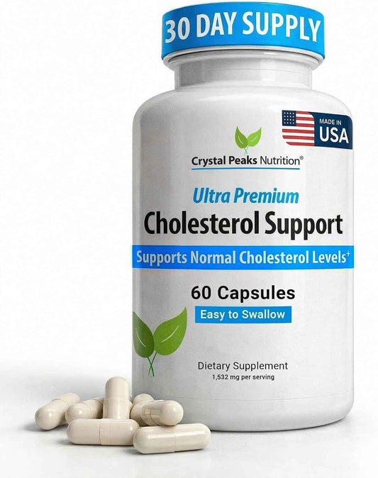 Cholesterol Supplement - All-Natural Ingredients to Support Normal Colesterol Levels. Supports Optimal Circulation. 60 Capsules