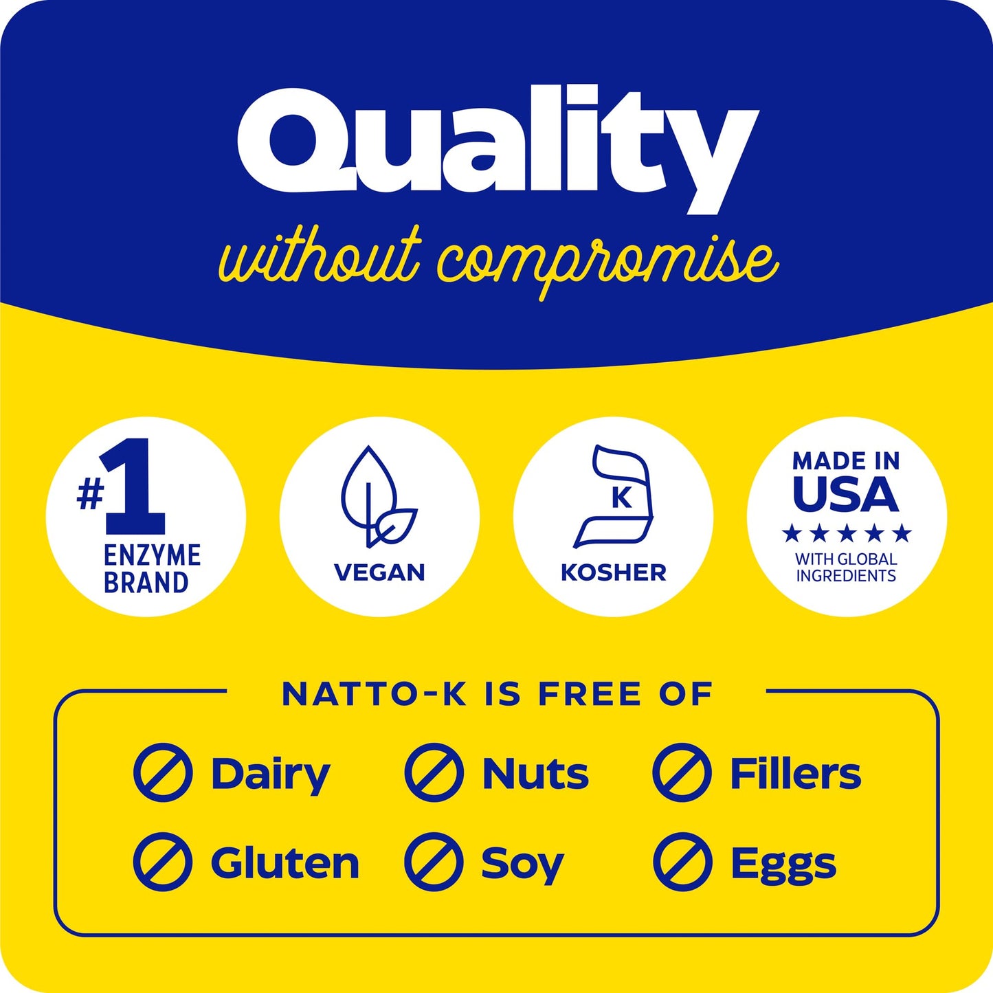 Enzymedica Natto-K Capsules, Vegan, Gluten Free, Kosher - 90 Capsules