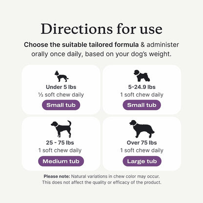 PetLab Co. Probiotic Chews for Dogs, Tailored, Small | Size-specific 8-strain probiotic blend with prebiotics to support digestive health, skin and seasonal allergy support