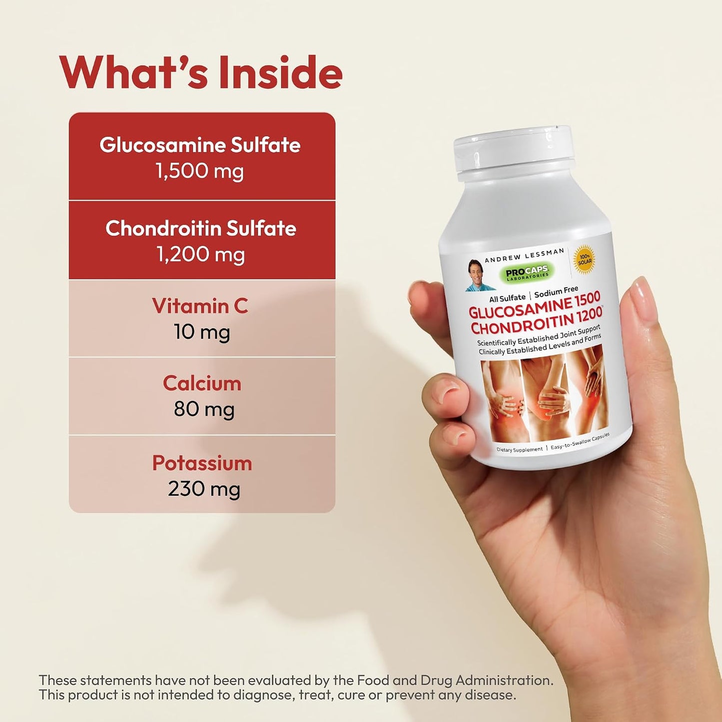 ANDREW LESSMAN Glucosamine 1500 Chondroitin 1200-600 Capsules