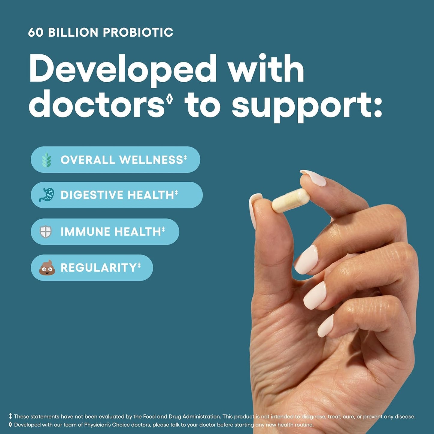 Physician's CHOICE Bloat & Gas Probiotic 30ct + 60 Billion Probiotic 30ct - Digestive Wellness Bundle