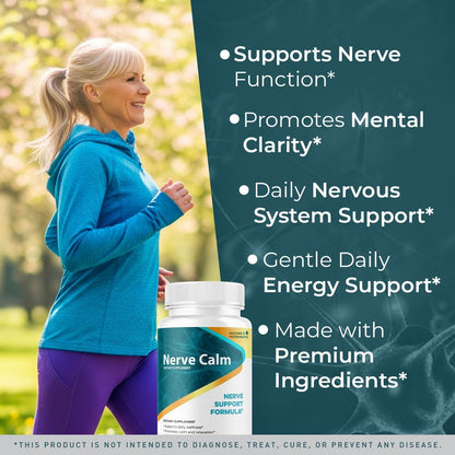 NerveCalm – Passion Flower & Prickly Pear Caps – 30 Ct, 1 Month Supply | Passion Flower, Prickly Pear & California Poppy | Vegan, Non-GMO, Made in USA | Easy-to-swallow capsule