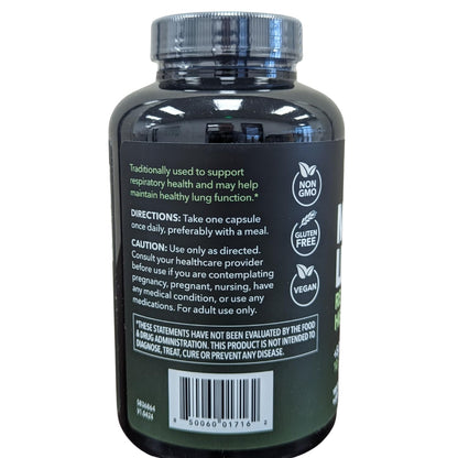 500mg Mullein Extract for Lung Support and Respiratory Health, 30 Count | Mullein Leaf Capsules for Respiratory Health, Vegan, Non-GMO Herbal Supplement for Overall Daily Wellness, 1 Month Supply