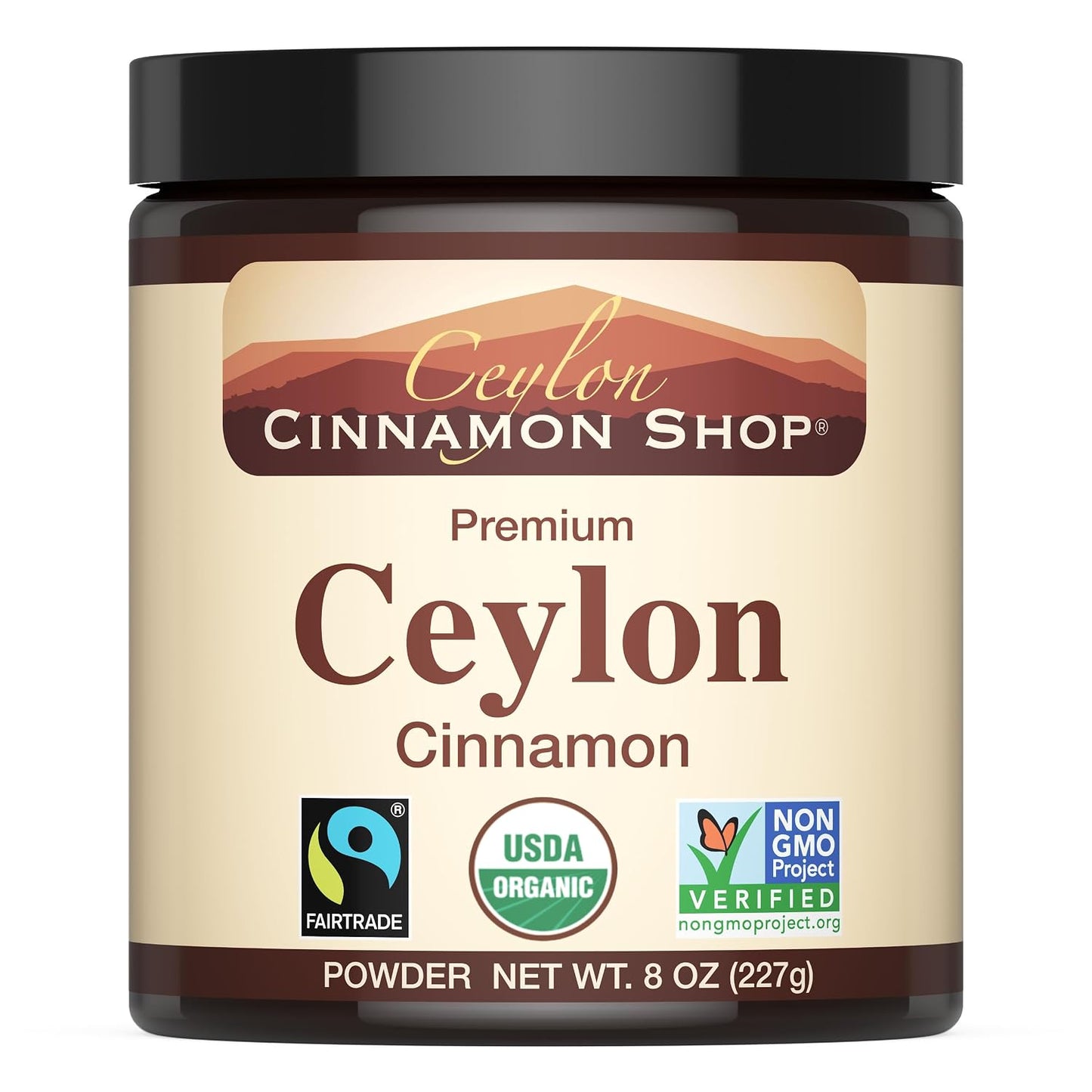 Organic Ceylon Cinnamon Powder, USDA Certified Spice - 8 ounces | Premium Grade True Cinnamon, Sri Lankan Variety, Cinnamomum Verum, All-Natural, Non-GMO, Gluten Free, Made in the USA (GMP)