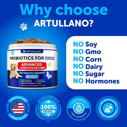 Dog Allergy Relief + Probiotics for Dogs Bundle - Itch Relief for Dogs - Fish Oil - Omega 3 - Itchy Skin Relief - Seasonal Allergies - Anti Itch Support & Hot Spots - Dog Probiotics and Digestive Enzy