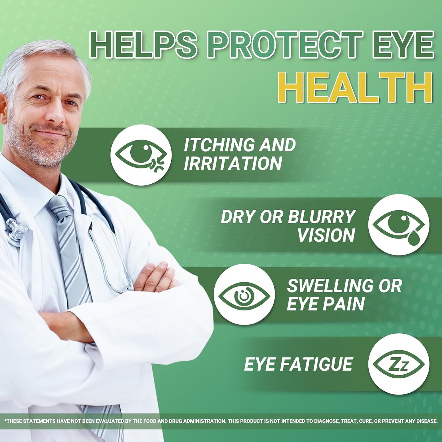 Eye Vitamin & Mineral Supplement for Eye Health, Contains Lutein, Zeaxanthin, Vitamin C, Zinc, and Vitamin E, Supports Macular Health and Relief from Dry Eyes (90 Count)