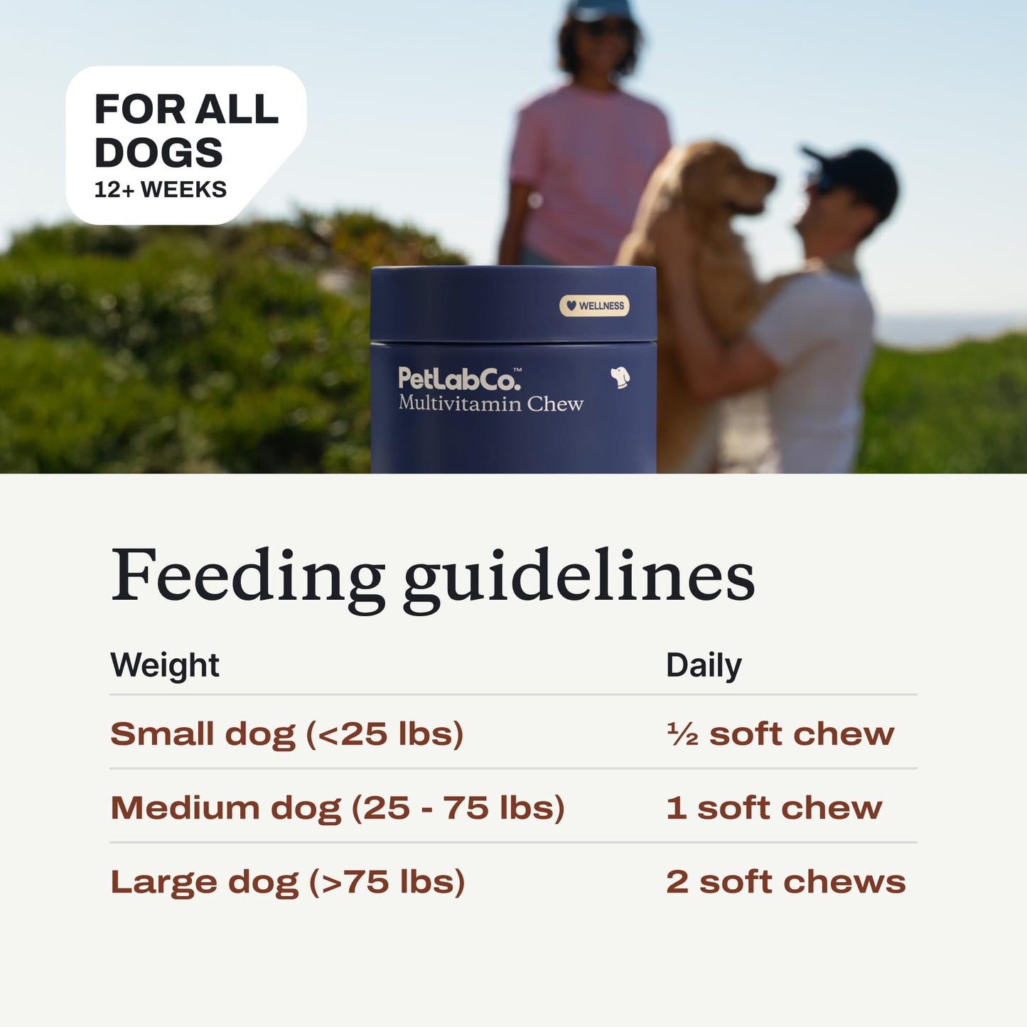 PetLab Co. 22-in-1 Multivitamin Chews for Dogs, Pork Flavor | 22 vitamins and minerals in one daily soft chew to support immune health, energy, skin, coat and overall wellbeing
