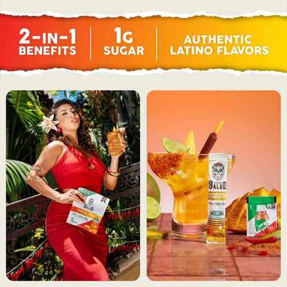 Salud 2-in-1 Hydration + Immunity Drink Mix, Cucumber Lime | Electrolytes Powder, Agua Fresca, Elderberry, Dairy & Soy Free, Non-GMO, Gluten Free, Vegan, 1g Sugar (15 Servings)