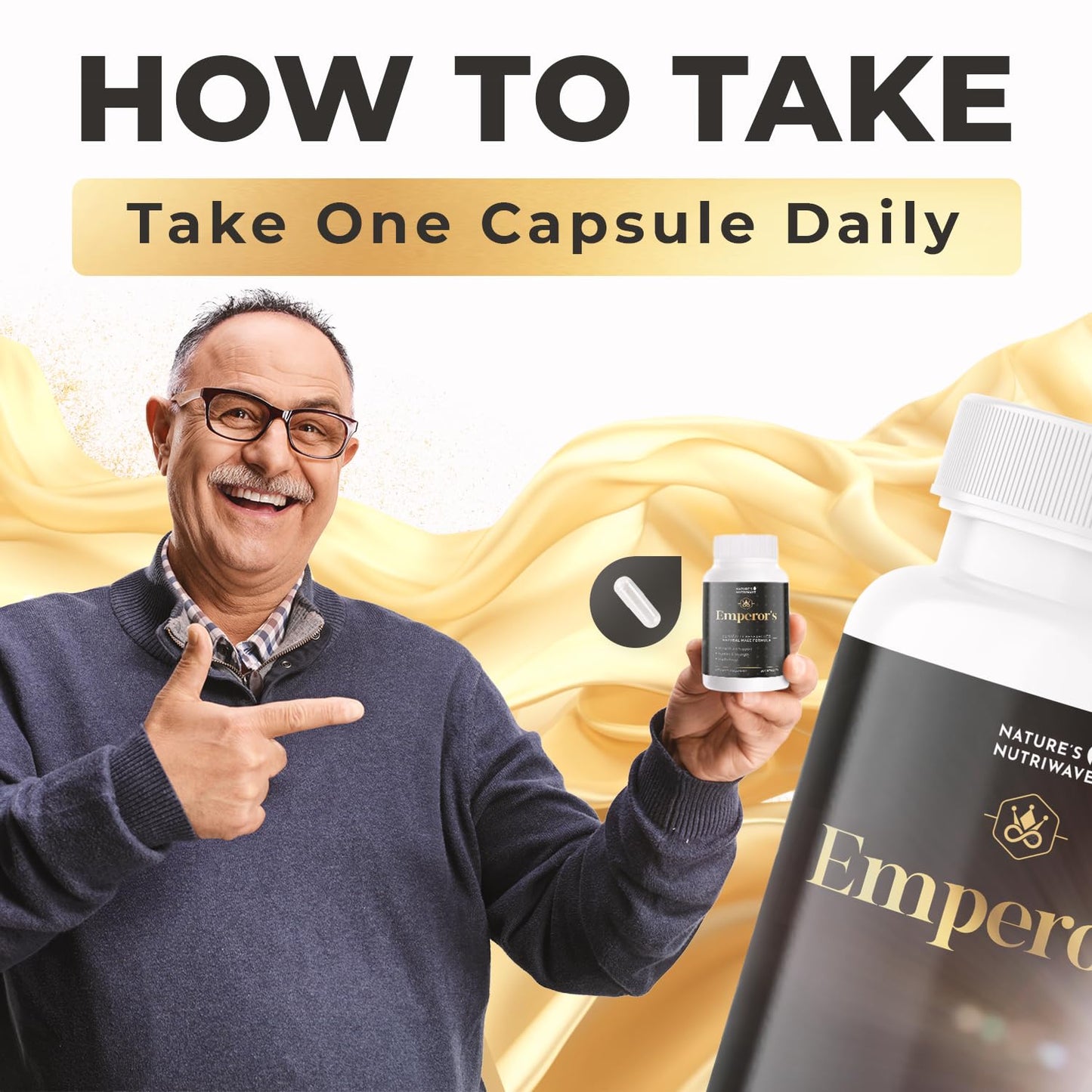 Emperor's Vigor Tonic – Herbal Formula – 60 Capsules, 3 Month Supply | Herbal capsule formula, plant-based blend | Non-GMO, No Stimulants, Made in USA | Easy-to-swallow daily capsule
