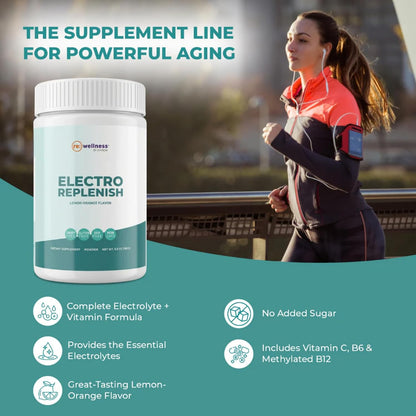 Reignite Wellness by JJ Virgin Hydration & Wellness Bundle | ElectroReplenish (Lemon-Orange Flavor), 30 Servings + SHEatine Powder Stick Packs (Orange Flavor), 30 Count