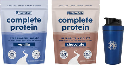 NativePath Complete Protein Vanilla and Chocolate Bundle with Shaker Cup