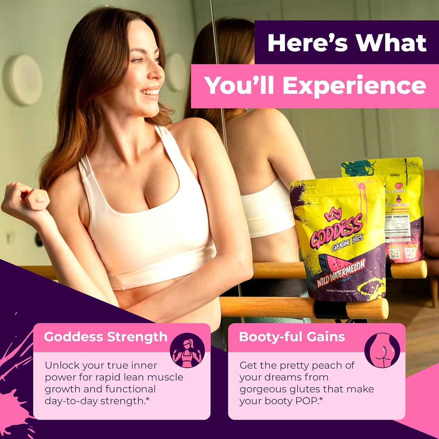 Primal Queen Creatine Gummies, Muscle & Brain, 5g, 150 Gummies | Goddess Line: Low-Sugar, High-Potency Creatine chewables in Wild Watermelon; Faster Recovery, Lean Tone and Everyday Power