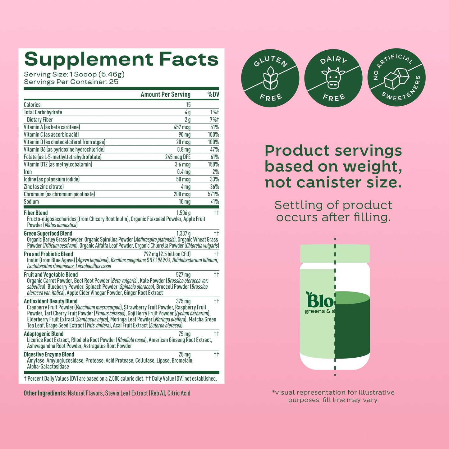 Bloom Nutrition Superfood Greens Powder, Berry, 30 Servings | Digestive Enzymes with Probiotics and Prebiotics, Gut Health, Bloating Relief for Women, Chlorella, Green Juice Mix
