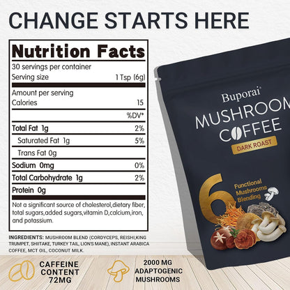 Mushroom Coffee Dark Roast +Medium Roast