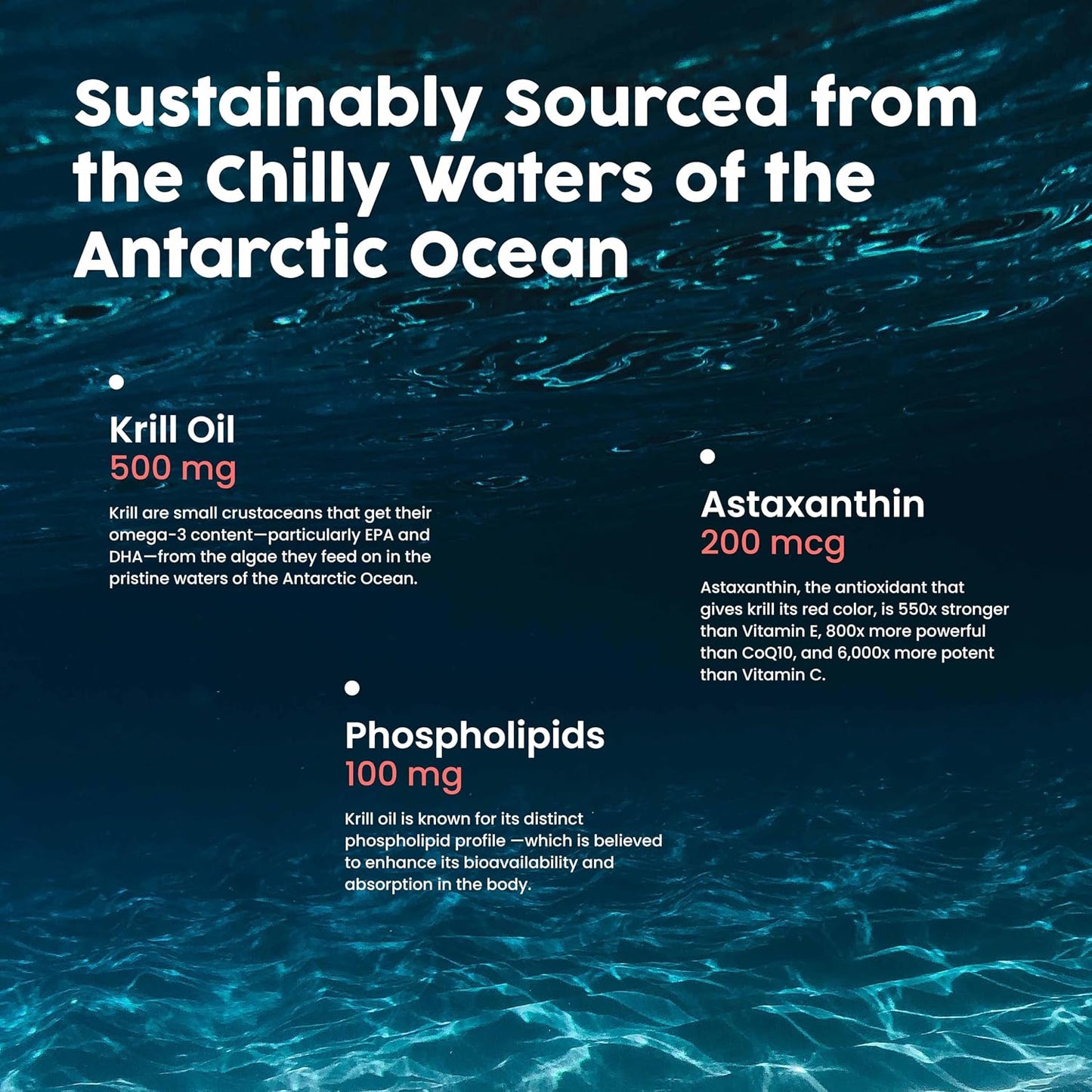 NativePath Antarctic Krill Oil 500mg, Omega-3, 60 Softgels | Wild-Caught, Astaxanthin, EPA & DHA Phospholipid-Bound, Supports Circulatory, Brain & Joint Health