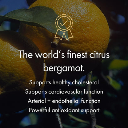 NAOMI Italian Citrus Bergamot 500mg - Supports Healthy Cholesterol & Triglyceride Levels Already in Normal Range - Patented BergAmore® Extract, 7 Key Polyphenols, 1-Capsule Daily, 30-Day Supply