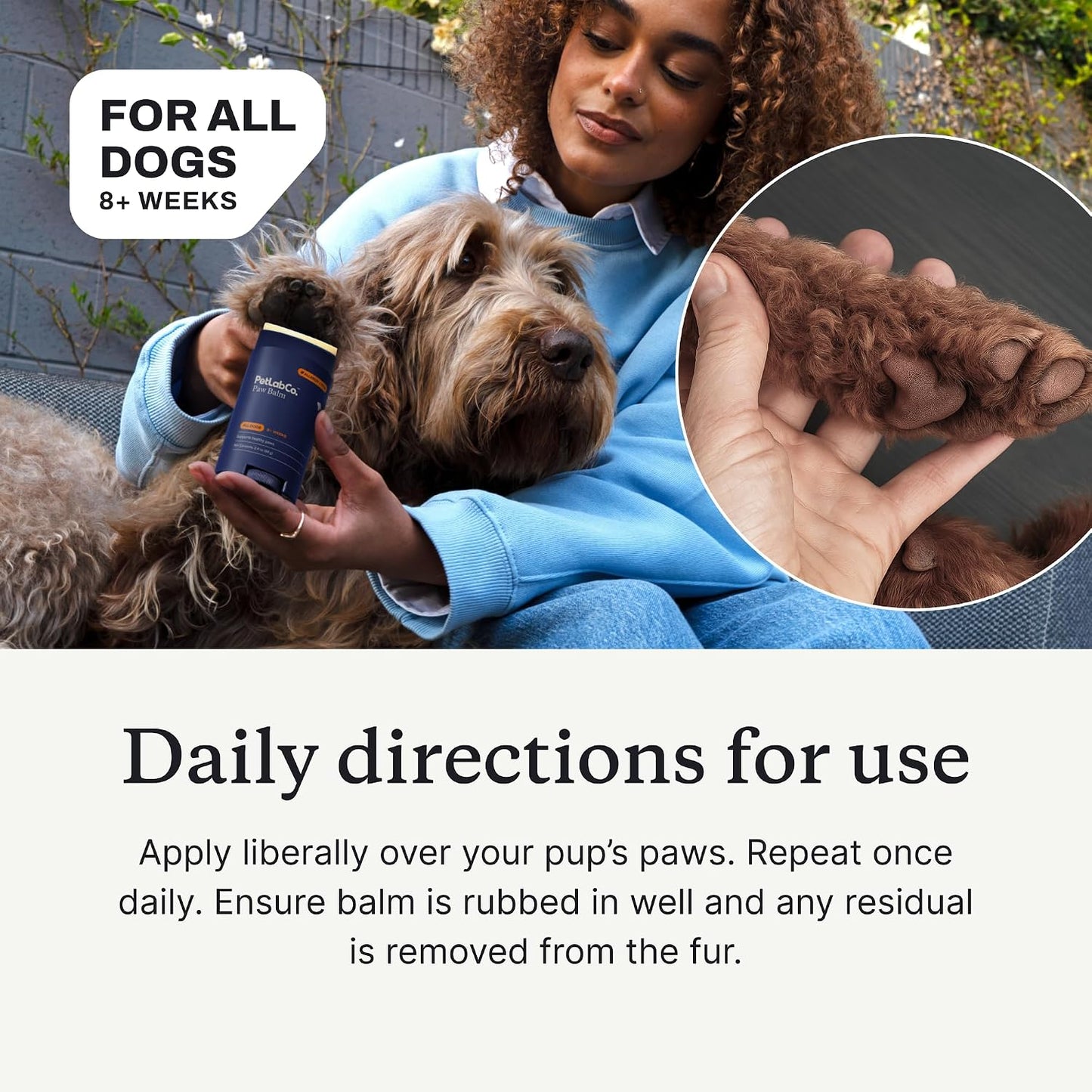 PetLab Co. – Skin Moisture Bundle: Itch Relief Chews Designed to Support Optimum Skin Condition & Occasionally Itchy Skin 30 Count & Dog Paw Balm to Support & Moisturize Dry Paws 2.4 Ounces